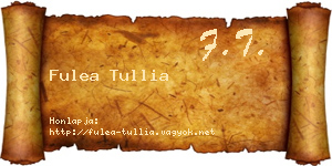 Fulea Tullia névjegykártya